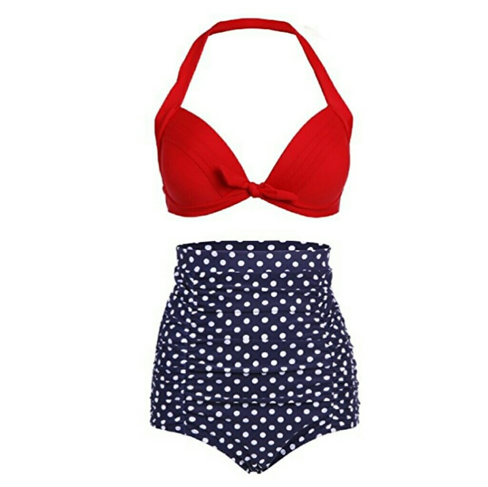 1950s Rockabilly high waisted bikini